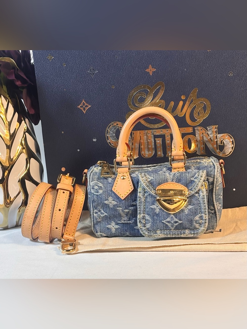 Gorgeous Louis Vuitton Nano Speedy Bandouliere